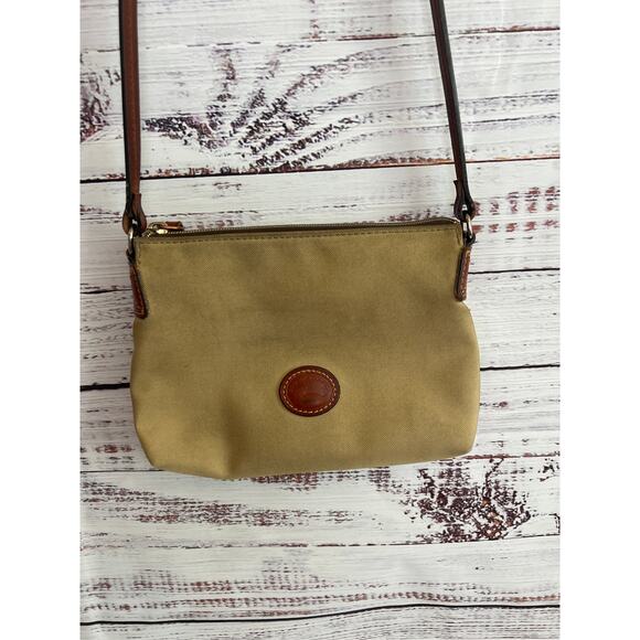 Dooney & Bourke Handbags - Dooney & Bourke Canvas Crossbody Pouchette Kahki